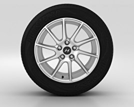 Hyundai Elantra Rueda de 17 pulgadas 002 Modelo 3D