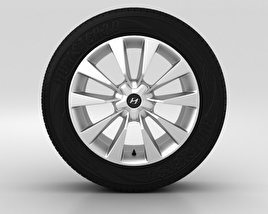 Hyundai Grandeur Ruota 19 pollici 001 Modello 3D
