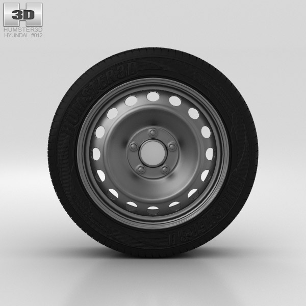 Hyundai i30 Wheel 15 inch 001 3D model