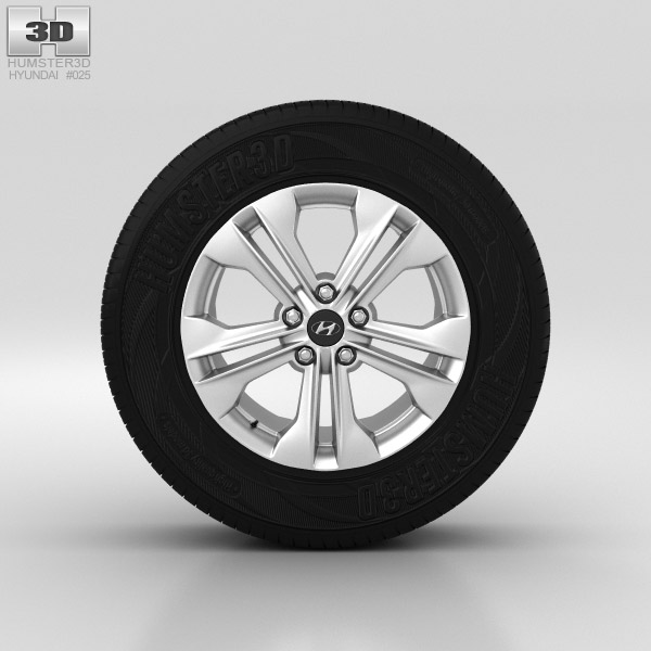 Hyundai Santa Fe Wheel 17 inch 001 3D model