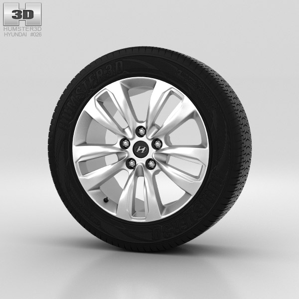 Hyundai Santa Fe Wheel 18 inch 001 3d model