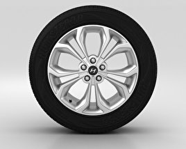 Hyundai Santa Fe Wheel 19 inch 001 3D model