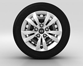 Hyundai Sonata Wheel 16 inch 001 3D model