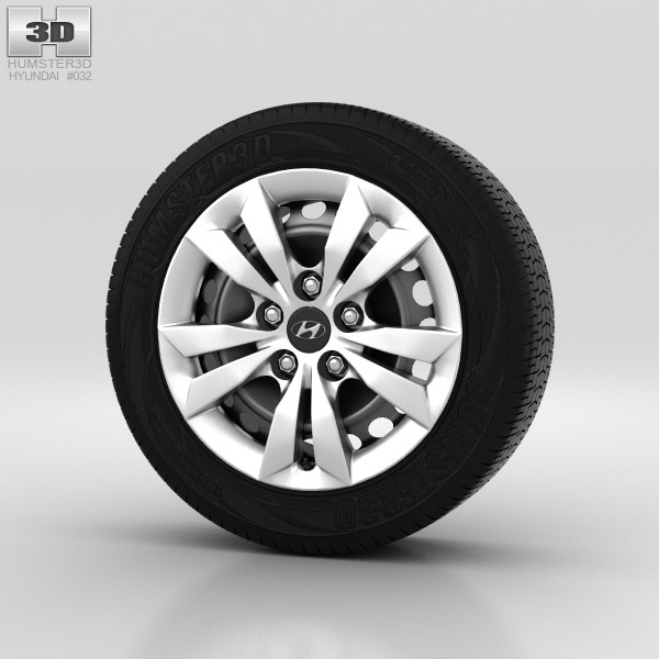 Hyundai Sonata Wheel 16 inch 001 3d model