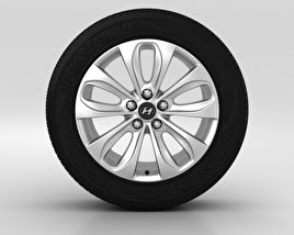 Hyundai Sonata Wheel 17 inch 001 3D model