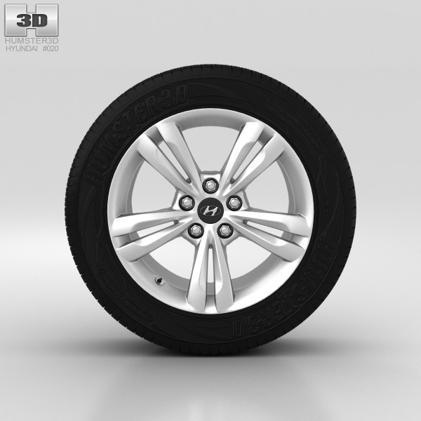 Hyundai ix35 Wheel 17 inch 001 3d model