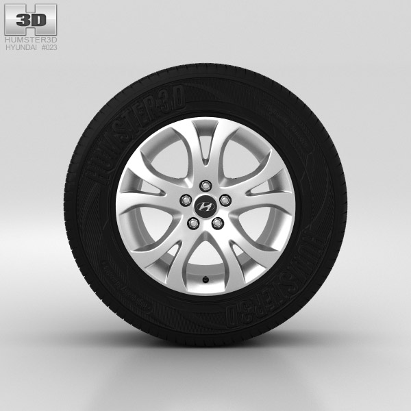 Hyundai ix55 Wheel 17 inch 001 3d model
