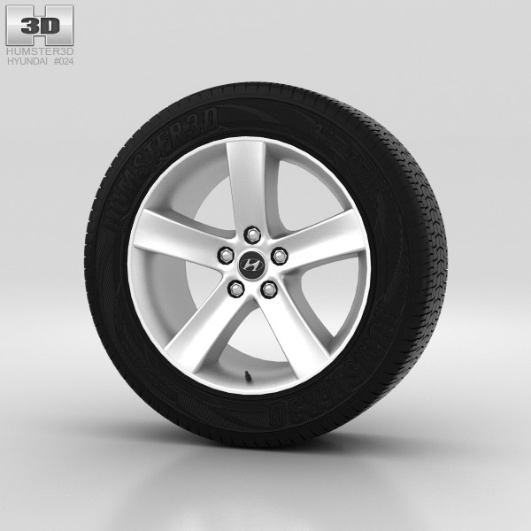 Hyundai ix55 Wheel 18 inch 001 3d model