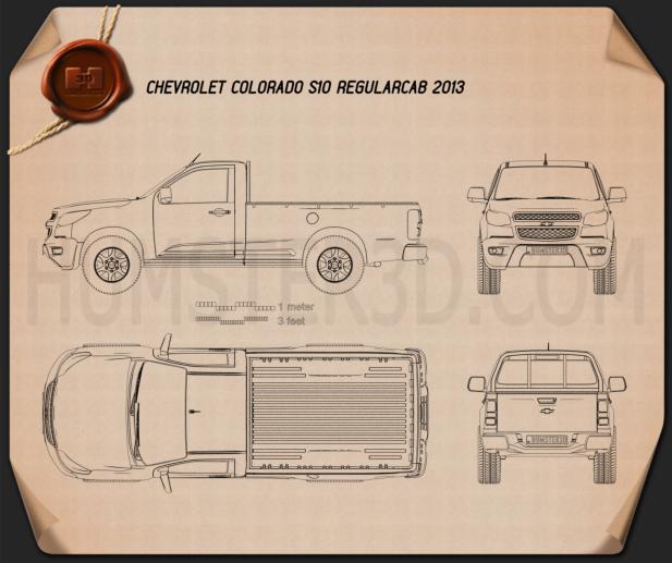 Chevrolet Colorado S-10 Regular Cab 2013 Blueprint