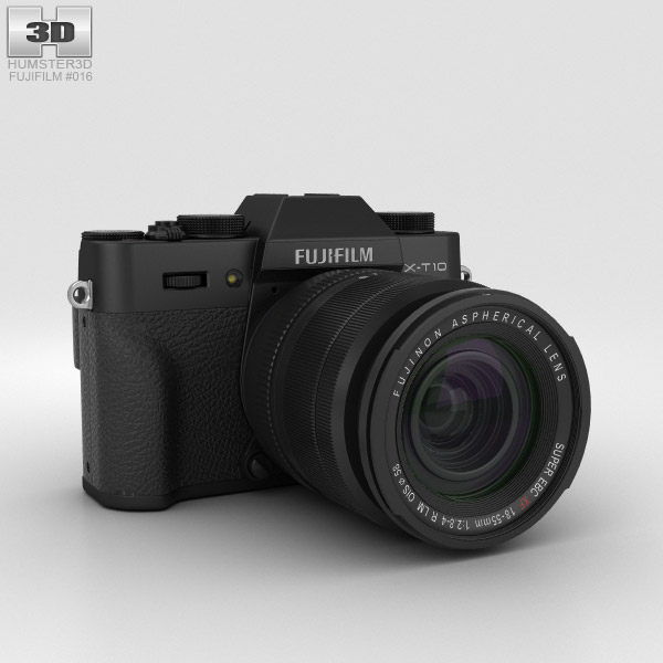 Fujifilm X-T10 Schwarz 3D-Modell