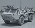 VAB Armoured Personnel Carrier 3d model wire render