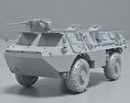 VAB Armoured Personnel Carrier 3D-Modell clay render