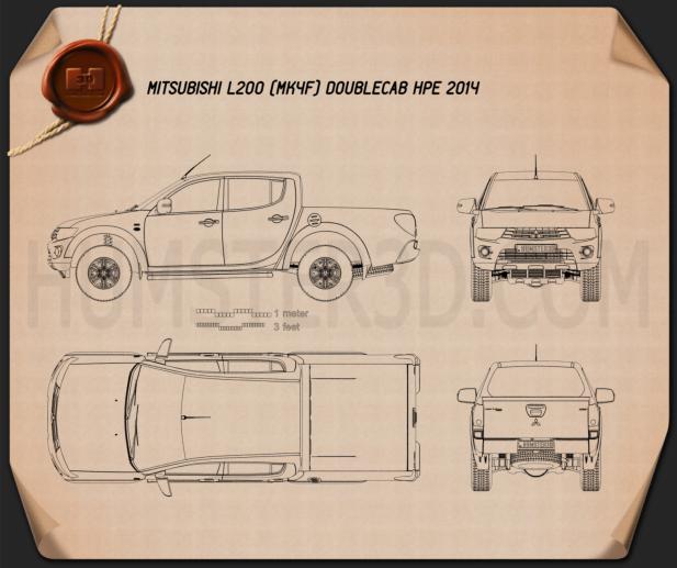Mitsubishi L200 Triton Double Cab HPE 2014 Blueprint