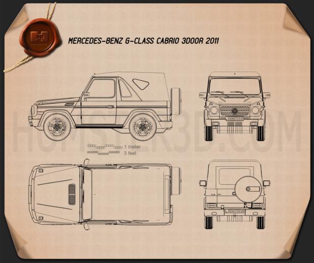 Mercedes-Benz Gクラス カブリオレ 3ドア 2011 設計図