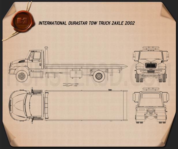 International DuraStar Camión Remolcador 2002 Plano
