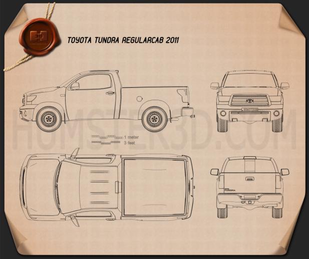 Toyota Tundra Regular Cab 2011 Blueprint