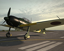 Mitsubishi A6M Zero 3D model