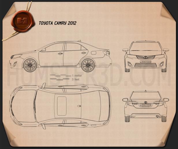 Toyota Camry 2012 US Version Blueprint