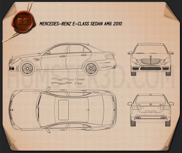 Mercedes-Benz E63 AMG (W212) sedan 2010 Blueprint