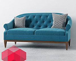 Sofa with 2 pillows