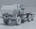 M142 HIMARS 3d model clay render