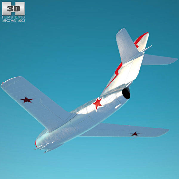 Mikoyan-Gurevich MiG-15 3D model - Aircraft on Hum3D