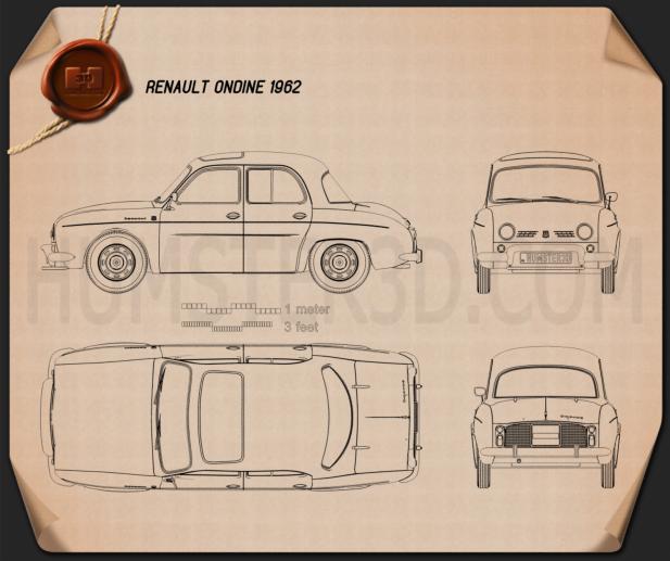 Renault Ondine 1962 Plan