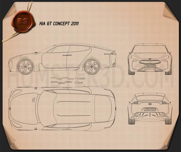 Kia GT 2011 Disegno Tecnico