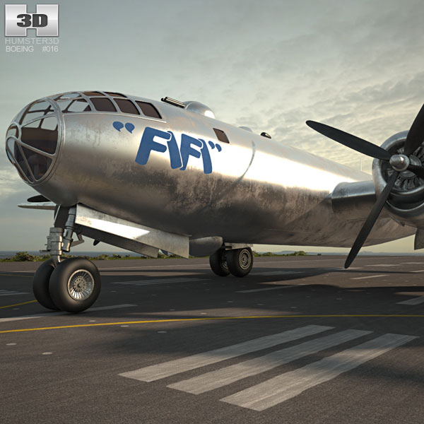 Boeing B-29 Superfortress 3D модель