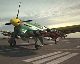 Hawker Typhoon 3D model