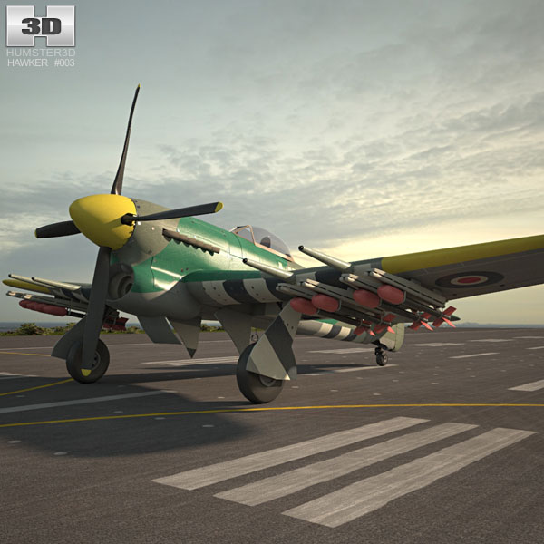 Hawker Typhoon 3D-Modell