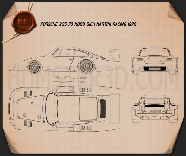 Porsche 935/78 Moby Dick 1978 Blueprint