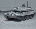 アルタイ 戦車 3Dモデル wire render