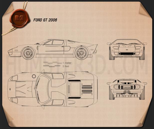 Чертеж ford gt40