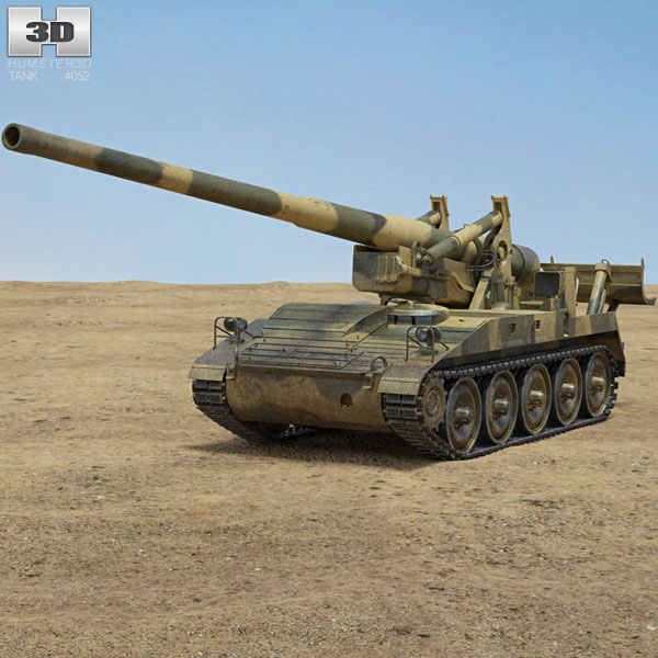 M107自走炮 3D模型