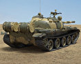 T-62 3Dモデル 後ろ姿
