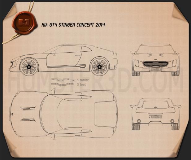 Kia GT4 Stinger 2014 Blueprint