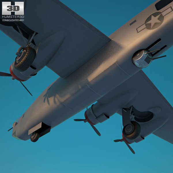 Consolidated B-24 Liberator 3D Model - Aircraft On Hum3D