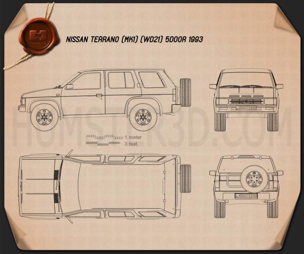 Nissan Terrano (Pathfinder) 1993 Креслення