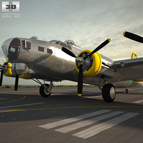 Boeing B-17 Flying Fortress Modelo 3d