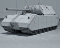 Маус танк 3D модель wire render