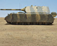 Маус танк 3D модель side view