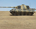 Panzer VI Tiger II Modello 3D vista laterale