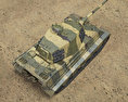 Panzer VI Tiger II Modello 3D vista dall'alto