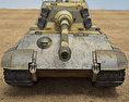 Panzer VI Tiger II Modello 3D vista frontale