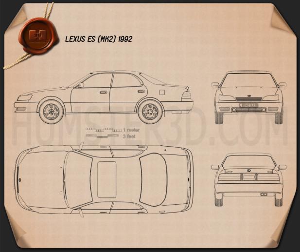 Lexus ES 1992 Blueprint