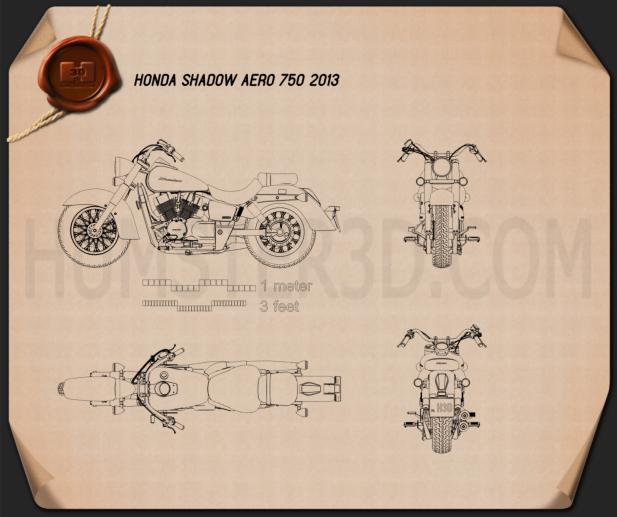 Honda Shadow Aero 750 2013 Blueprint