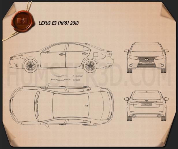 Lexus ES 2013 Blueprint