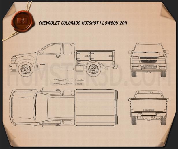 Chevrolet Colorado Hotshot I Lowboy 2011 Blueprint
