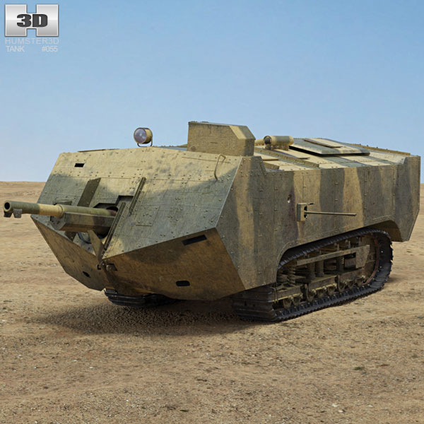 Saint-Chamond Tank 3D model